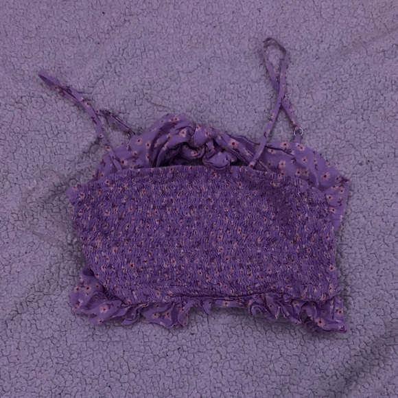 Floral Tie Back Crop Top - Picture 1 of 2